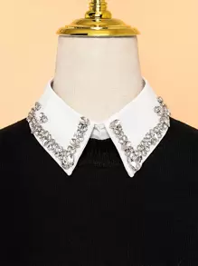 1 szt. Dekoracja z kryształków Dickey Collar dla kobiet Fałszywy kołnierz dla kobiet Odpinany kołnierz, Akcesoria szkolne dla kobiet