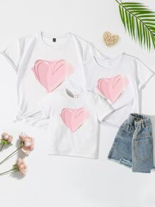 SHEIN LUNE 親子裝匹配套裝(3件分開銷售) - 白色 - 查看 3