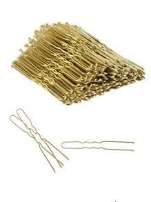100pcs Minimalist Hair Clip - Gold - View 1