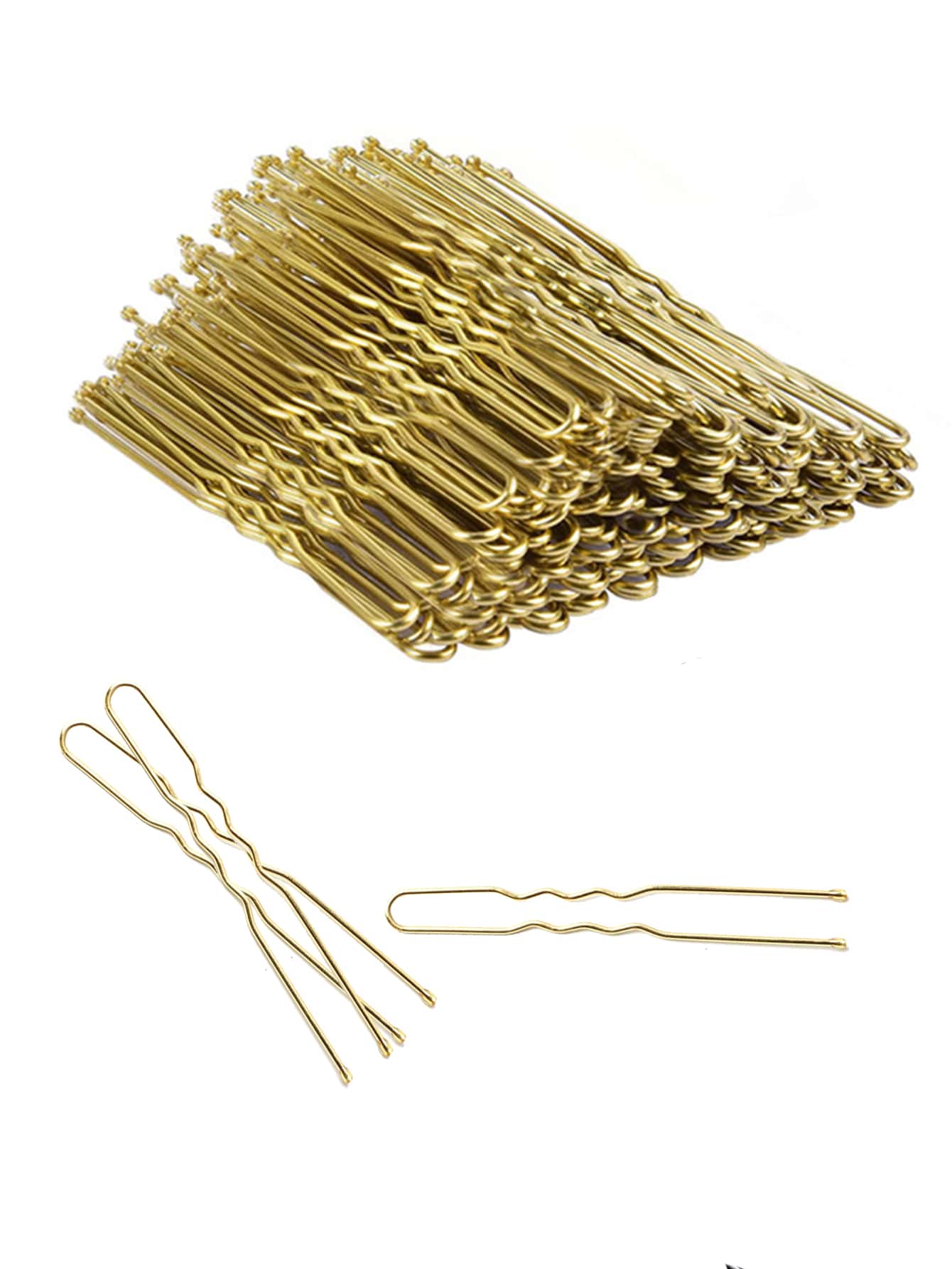 100pcs Minimalist Hair Clip - Gold - View 1