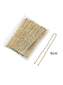 100pcs Minimalist Hair Clip - Gold - View 3