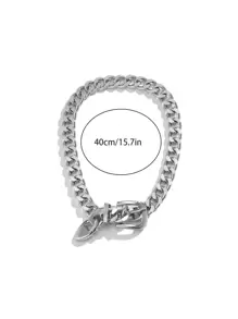 Collar de cadena minimalista - Plateado - Ver 3