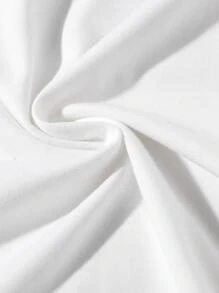 Manfinity Hypemode 男士T恤合身船領落肩短袖圖案T恤休閒夏季聚酯纖維 - 白色 - 查看 3