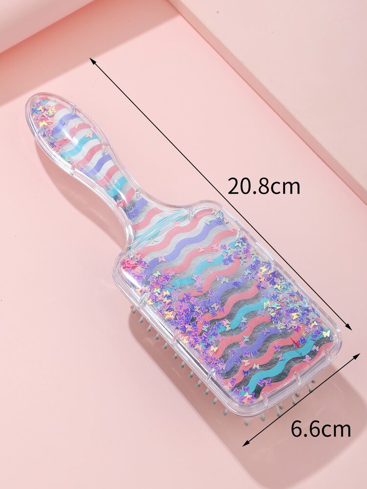 Bàn chải tóc có đệm gợn sóng - Nhiều màu - Xem 3