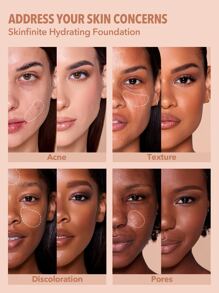 SHEGLAM Skinfinite Hydrating Foundation-Earth Flawless Dewy Foundation Hydrating Coverage Invisible Pore Concealer Pore-Less Non-Greasy Lightweight Natural Soft Liquid Foundation Brand Beauty Makeup Face Paint Cosmetic For Women Girls Perfect For Winter Spring Ideal For Y2K Fancy Fashion Suitable For Birthday Gift Party Ready Best Color - Earth - View 5