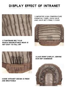 4*1 Lace Front Long Body Wave Synthetic Wig - Multicolor - View 3