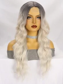 4*1 Lace Front Long Body Wave Synthetic Wig - Multicolor - View 4