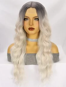 4*1 Lace Front Long Body Wave Synthetic Wig - Multicolor - View 5