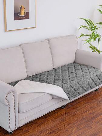 1pc Plaid Pattern Waterproof Sofa Towel