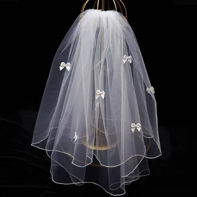 Bow Decor Bridal Veil