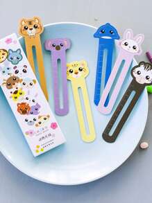 MO.CARD 30 piezas Marcador de libro con diseño de animal de dibujos animados - Blanco - Ver 2