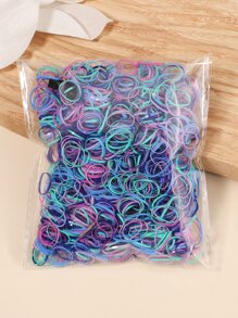 1000pcs Toddler Girls Colorblock Hair Tie - Multicolor - View 3