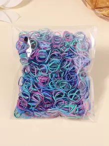1000pcs Toddler Girls Colorblock Hair Tie - Multicolor - View 1