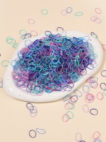 1000pcs Toddler Girls Colorblock Hair Tie - Multicolor - View 4