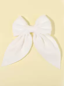 bilicaca 小女童蝴蝶結裝飾鴨嘴夾 - 白色 - 查看 1