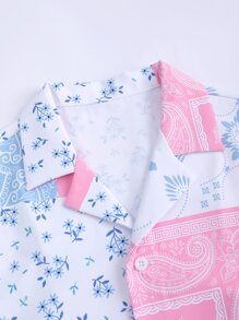 Manfinity RSRT Men Random Paisley Scarf Print Shirt & Shorts Without Tee