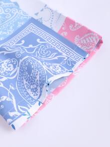 Manfinity RSRT Men Random Paisley Scarf Print Shirt & Shorts Without Tee