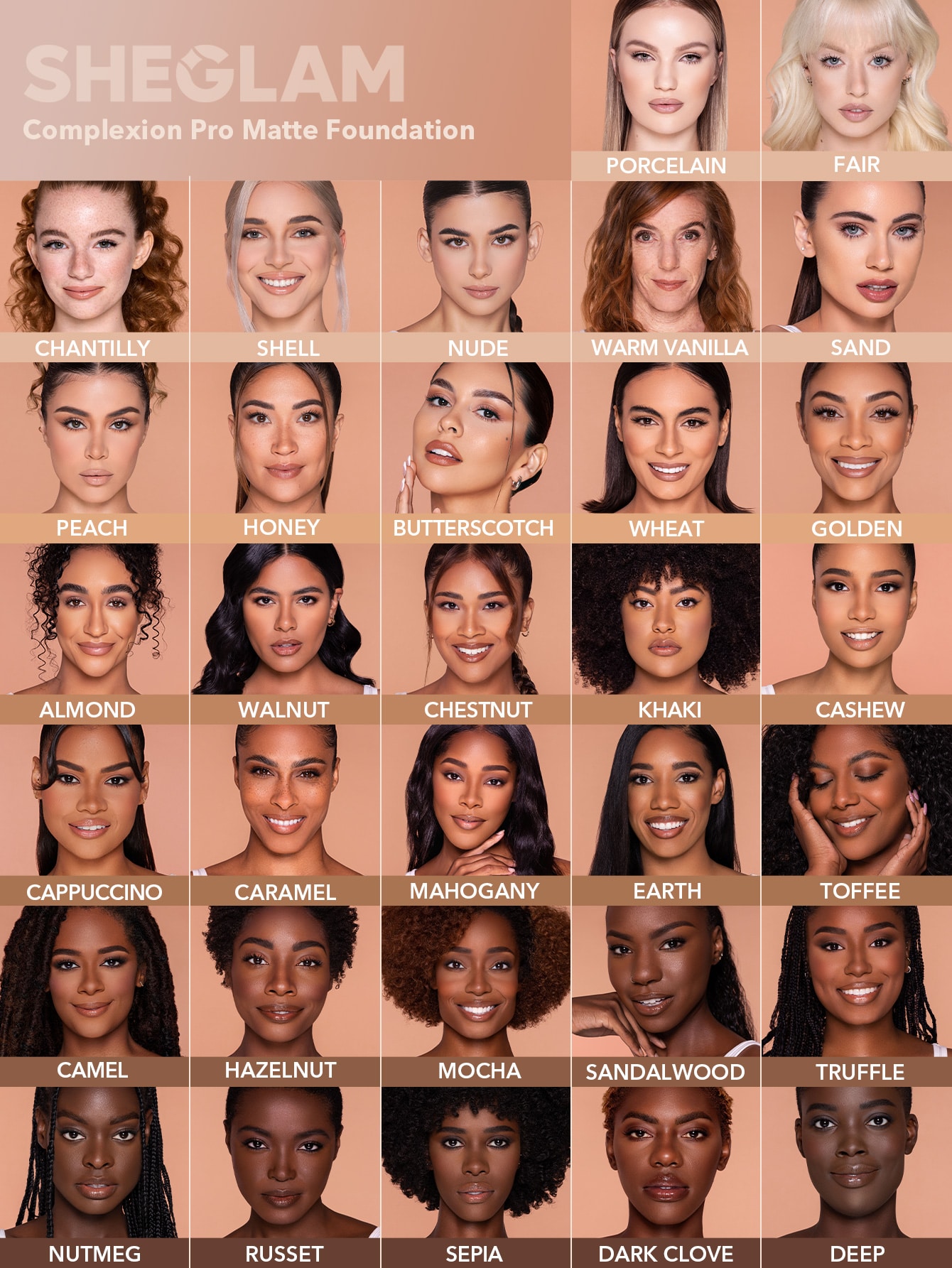 SHEGLAM كريم أساس مطفي يدوم طويلاً وقابل للتنفس من...