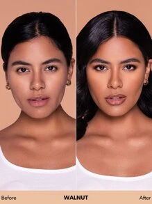 SHEGLAM Complexion Pro Long Lasting Breathable Matte Foundation-Walnut Matte Sweat-Proof Foundation Oil Control Full Coverage Pore-Less Concealer Waterproof Flawless Non-Fading Weightless Liquid Foundation Brand Beauty Makeup Face Paint Cosmetic For Women Girls Perfect For Winter Spring Ideal For Y2K Fancy Fashion Suitable For Birthday Valentine'S Day Gift Rave Party Ready Best Color - Walnut - View 3