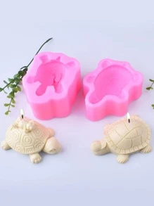 1 Khuôn Silicon, Thiết Kế Con Rùa Ngộ Nghĩnh Tự Làm Khuôn Silicon Cho DIY - Hồng - Xem 4