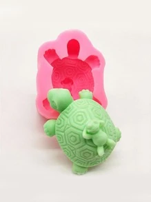 1 Khuôn Silicon, Thiết Kế Con Rùa Ngộ Nghĩnh Tự Làm Khuôn Silicon Cho DIY - Hồng - Xem 5