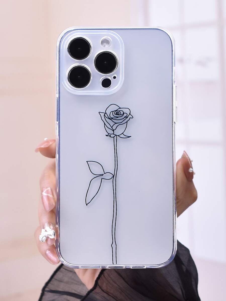 花卉圖案透明手機殼 - 彩色 - 查看 1