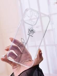 花卉圖案透明手機殼 - 彩色 - 查看 2