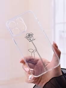 花卉圖案透明手機殼 - 彩色 - 查看 4
