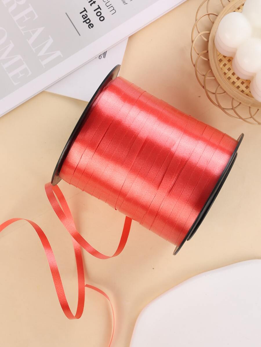 1roll Solid Balloon Ribbon - Red - View 1