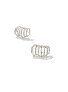 Rhinestone Decor Stud Earrings - Multicolor - View 2