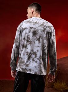 Game of Thrones X SHEIN Men Tie Dye Letter Graphic Tee - Multicolor - View 2