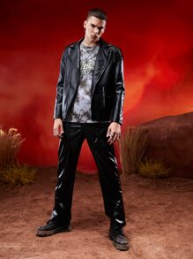 Game of Thrones X SHEIN Men Tie Dye Letter Graphic Tee - Multicolor - View 7