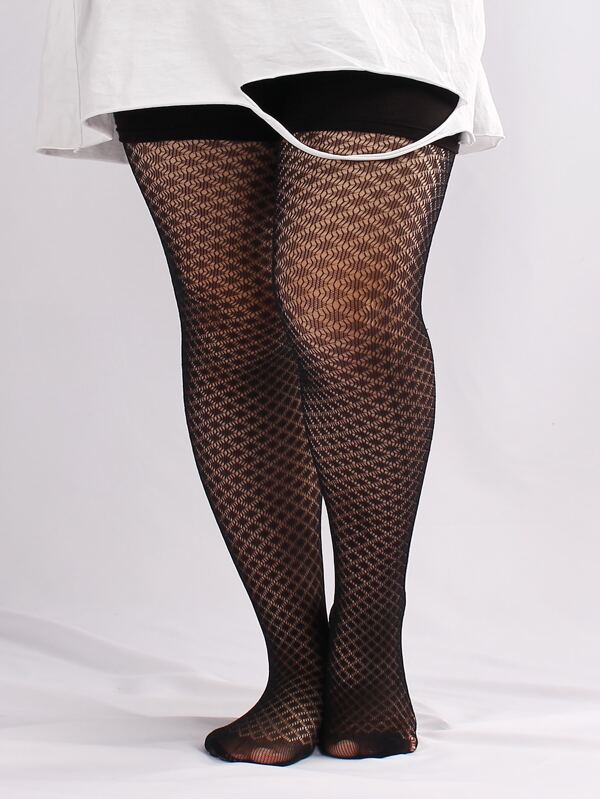Solid Plus Size Tights SHEIN UK