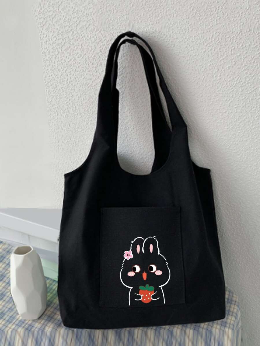 Túi đi học có họa tiết thỏ Túi đi học dành cho sinh viên mới tốt nghiệp, cô gái tuổi teen, sinh viên năm nhất, sinh viên năm hai, trường trung học cơ sở và trung học phổ thông, trường đại học và trung học phổ thông, hoàn hảo cho các hoạt động ngoài trời, du lịch và quay lại trường học - màu đen - Xem 1