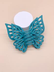 1入優質大型蝴蝶造型髮夾，浪漫簡約設計，適用於日常風格，可作為禮物，女士髮飾 - 藏蓝色 - 查看 2