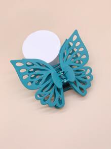 1入優質大型蝴蝶造型髮夾，浪漫簡約設計，適用於日常風格，可作為禮物，女士髮飾 - 藏蓝色 - 查看 4