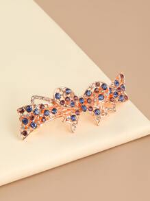 Rhinestone Bow Decor French Clip - Multicolor - View 3