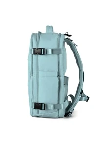 Mochila de viaje para mujer con compartimento para portátil de 14/15 pulgadas, puerto de carga USB incorporado, separación de compartimentos seco y húmedo, despacho aleatorio de versiones nuevas y antiguas - Celeste - Ver 8