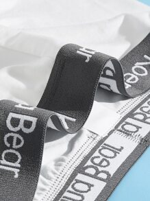 Men 5pcs Letter Tape Waist Boxer Brief - Multicolor - View 3