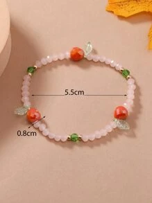 葉子細節串珠手鏈 - 彩色 - 查看 3