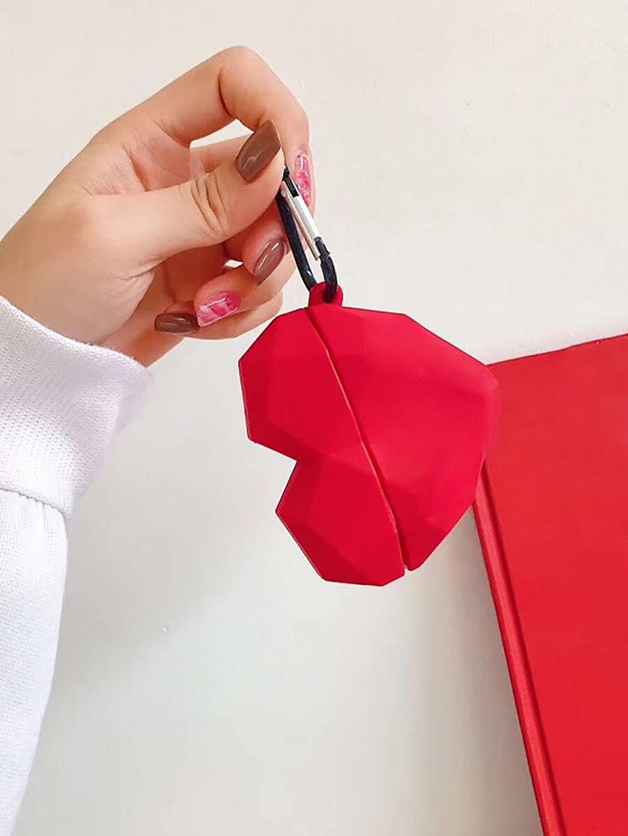 Hộp đựng trái tim tương thích với AirPods - Đỏ - Xem 1