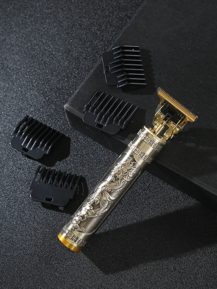 Hombres 1 pieza Broche de pelo recargable eléctrico - Dorado - Ver 1