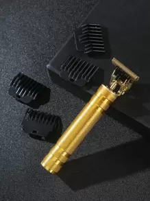 Hombres 1 pieza Broche de pelo recargable eléctrico - Dorado - Ver 1