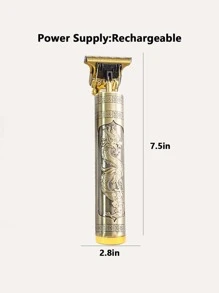 Hombres 1 pieza Broche de pelo recargable eléctrico - Dorado - Ver 3