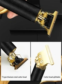 Hombres 1 pieza Broche de pelo recargable eléctrico - Negro - Ver 5