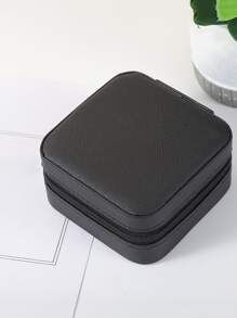 Hộp lưu trữ bông tai du lịch di động, Hộp đựng nhẫn mini, Hộp đựng vòng cổ - màu đen - Xem 5