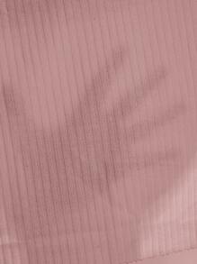 SHEIN EZwear Contrast Lace Crop Cami Top - Pink - View 5