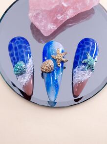 20 piezas Decoración de arte de uñas con diseño de concha, Dijes de uñas, Gemas de uñas, Suministros para uñas - Multicolor - Ver 4