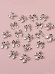 20 Chiếc Màu Bạc Tua Rua Hình Hợp Kim Trang Trí DIY Móng Tay Quyến Rũ Móng Đá Quý Đồ Dùng Làm Móng - Bạc - Xem 2