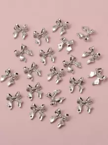 20 Chiếc Màu Bạc Tua Rua Hình Hợp Kim Trang Trí DIY Móng Tay Quyến Rũ Móng Đá Quý Đồ Dùng Làm Móng - Bạc - Xem 3